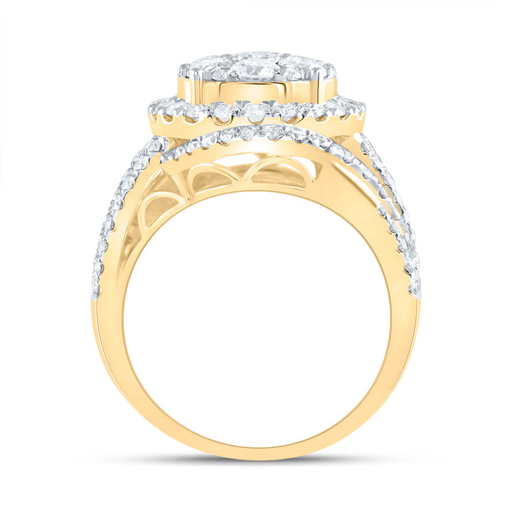 3 CTW-DIA ANA M ROUND SINGLE HALO FASHION BRIDAL RING