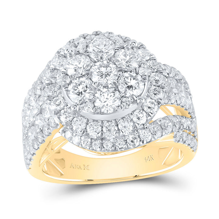 3 CTW-DIA ANA M ROUND SINGLE HALO FASHION BRIDAL RING