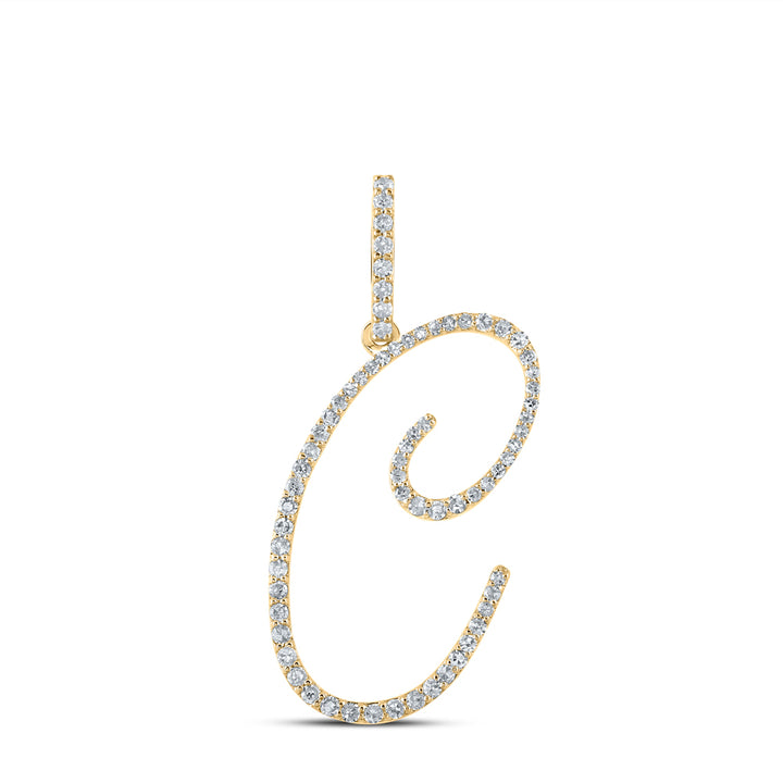 3/8CTW-DIA P1 INITIAL "C" GIFT PENDANT
