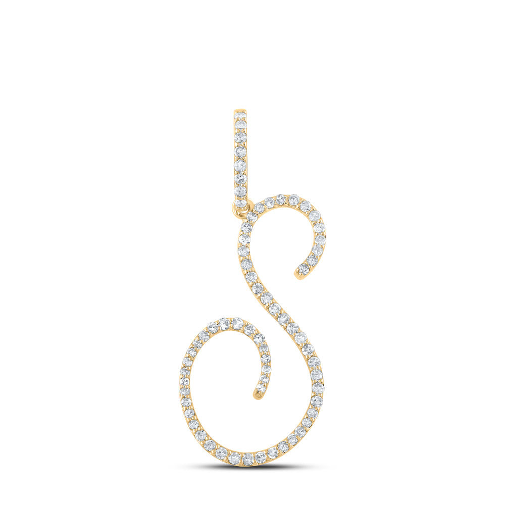 3/8CTW-DIA P1 INITIAL "S" GIFT PENDANT