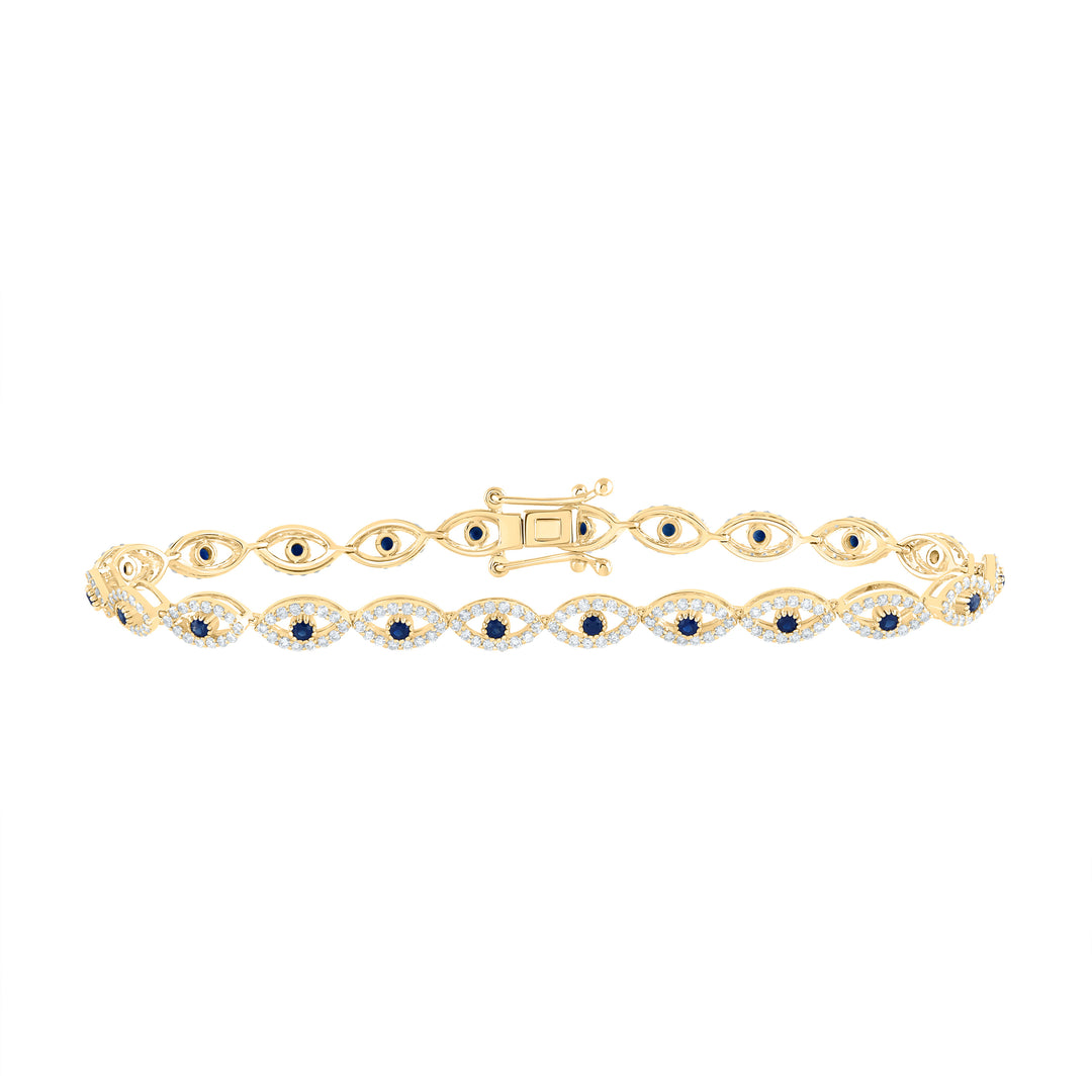 14kt Yellow Gold F-H Diamond Bracelet 1-1/2 ctw