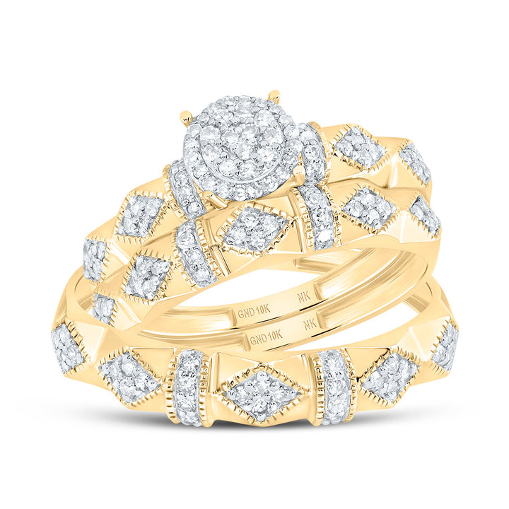 3/8CTW-DIA NK ROUND TRIO SET