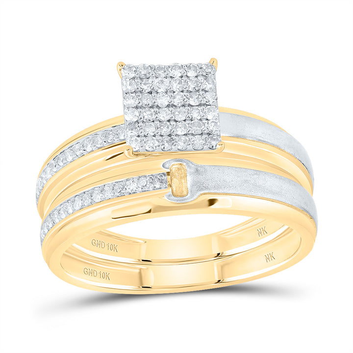 1/3CTW-DIA NK SQUARE TRIO SET