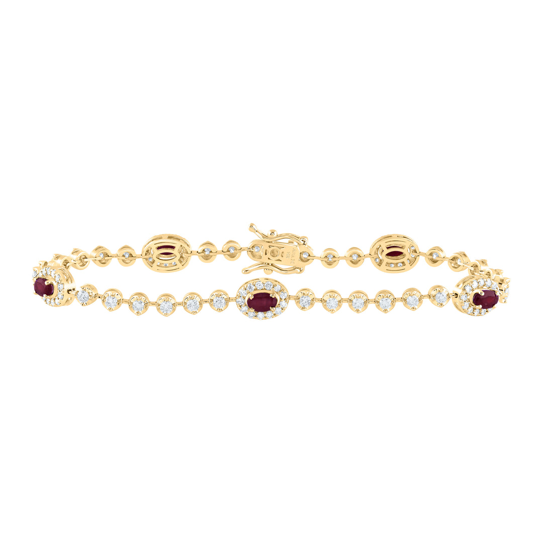 14kt Yellow Gold F-H Diamond Bracelet 1-1/2 ctw