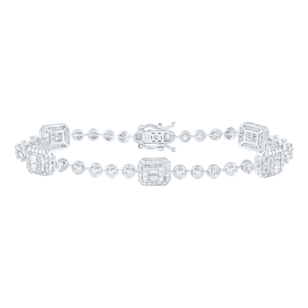 14kt White Gold F-H Diamond Bracelet 2-1/3 ctw