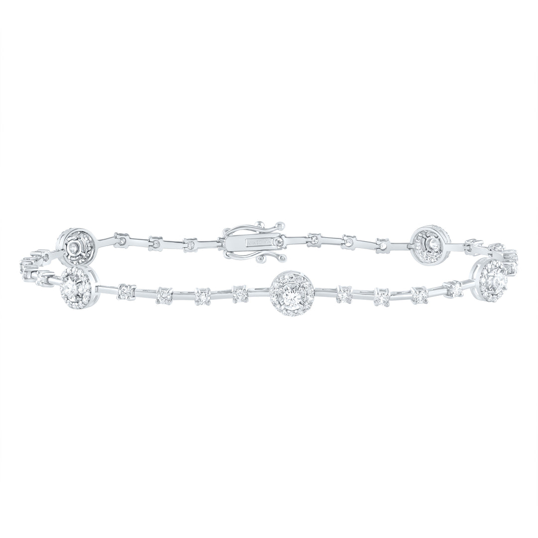 14kt White Gold F-H Diamond Bracelet 1-1/2 ctw