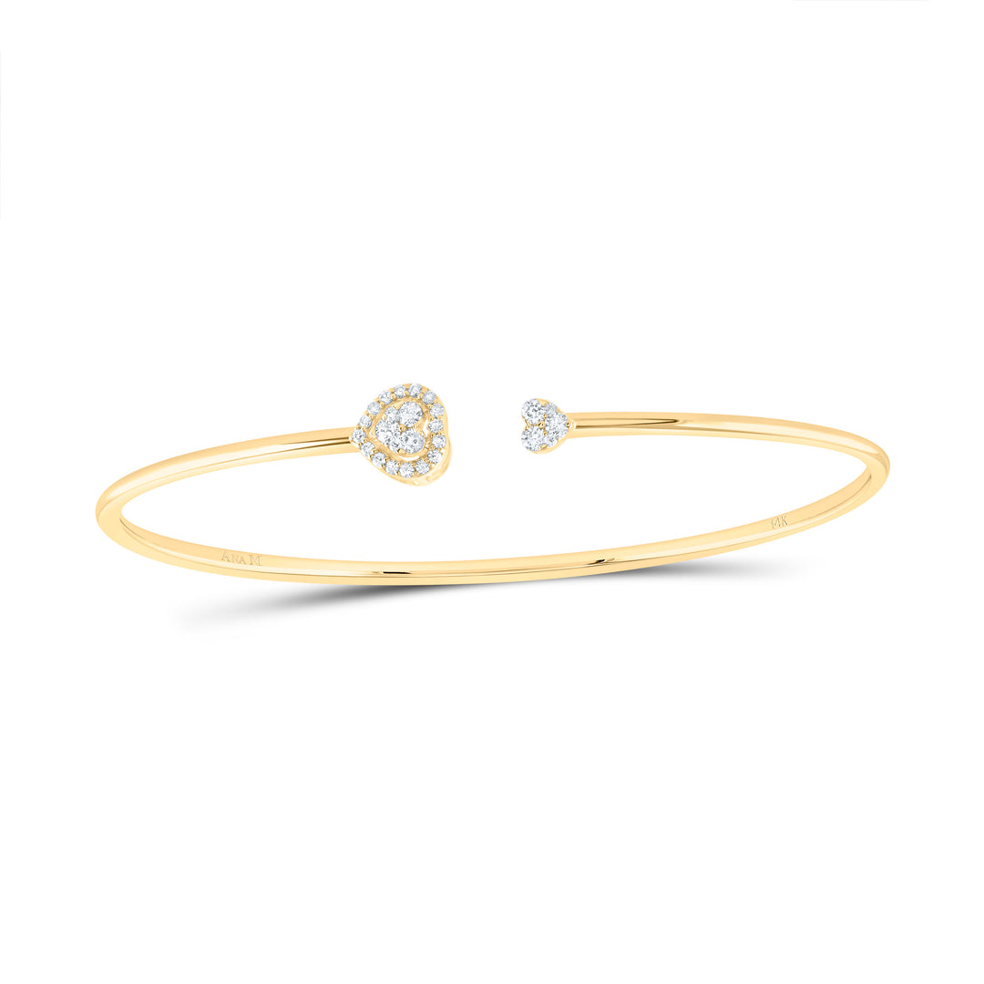 14kt Yellow Gold F-H Diamond Bangle 1/4 ctw
