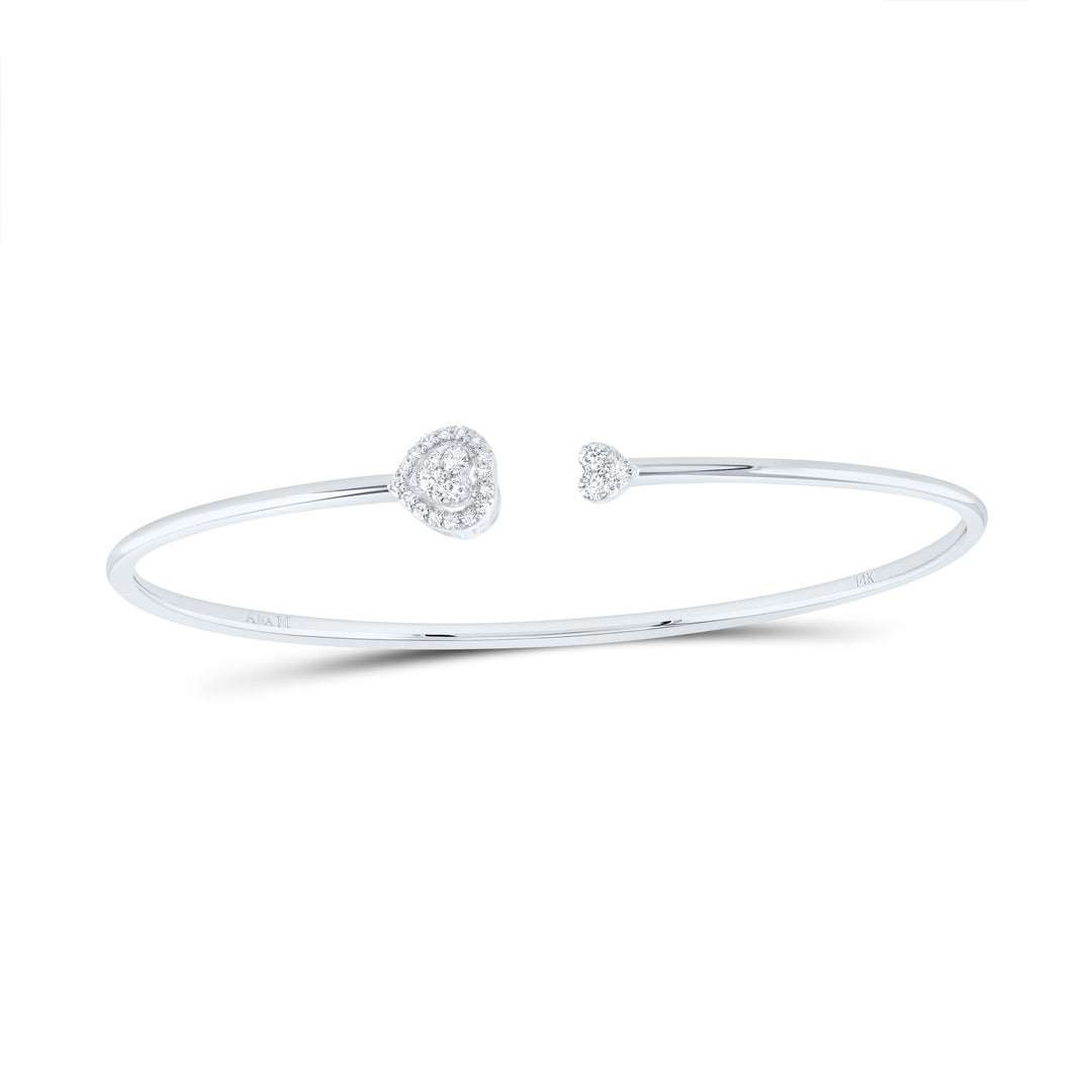 14kt White Gold F-H Diamond Bangle 1/4 ctw