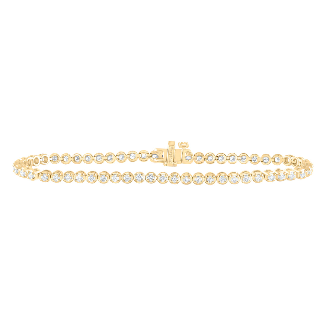 14kt Yellow Gold Diamond Tennis Bracelet 1-3/4 ctw