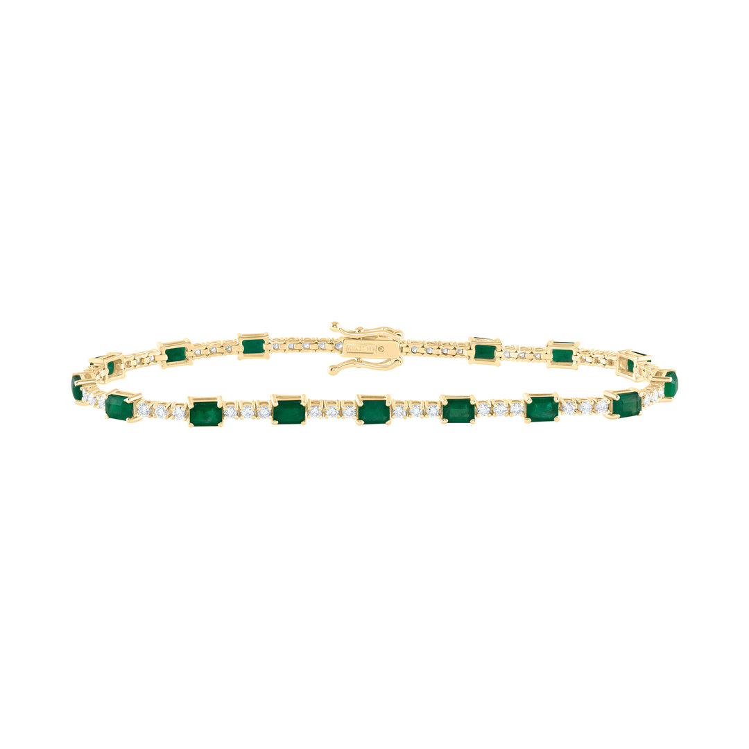 14kt Yellow Gold F-H Diamond Bracelet 1 ctw