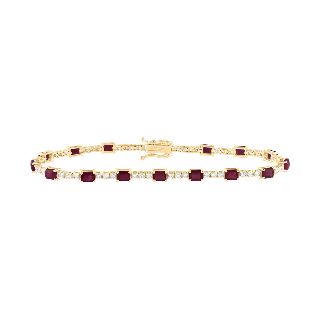 14kt Yellow Gold F-H Diamond Bracelet 1 ctw