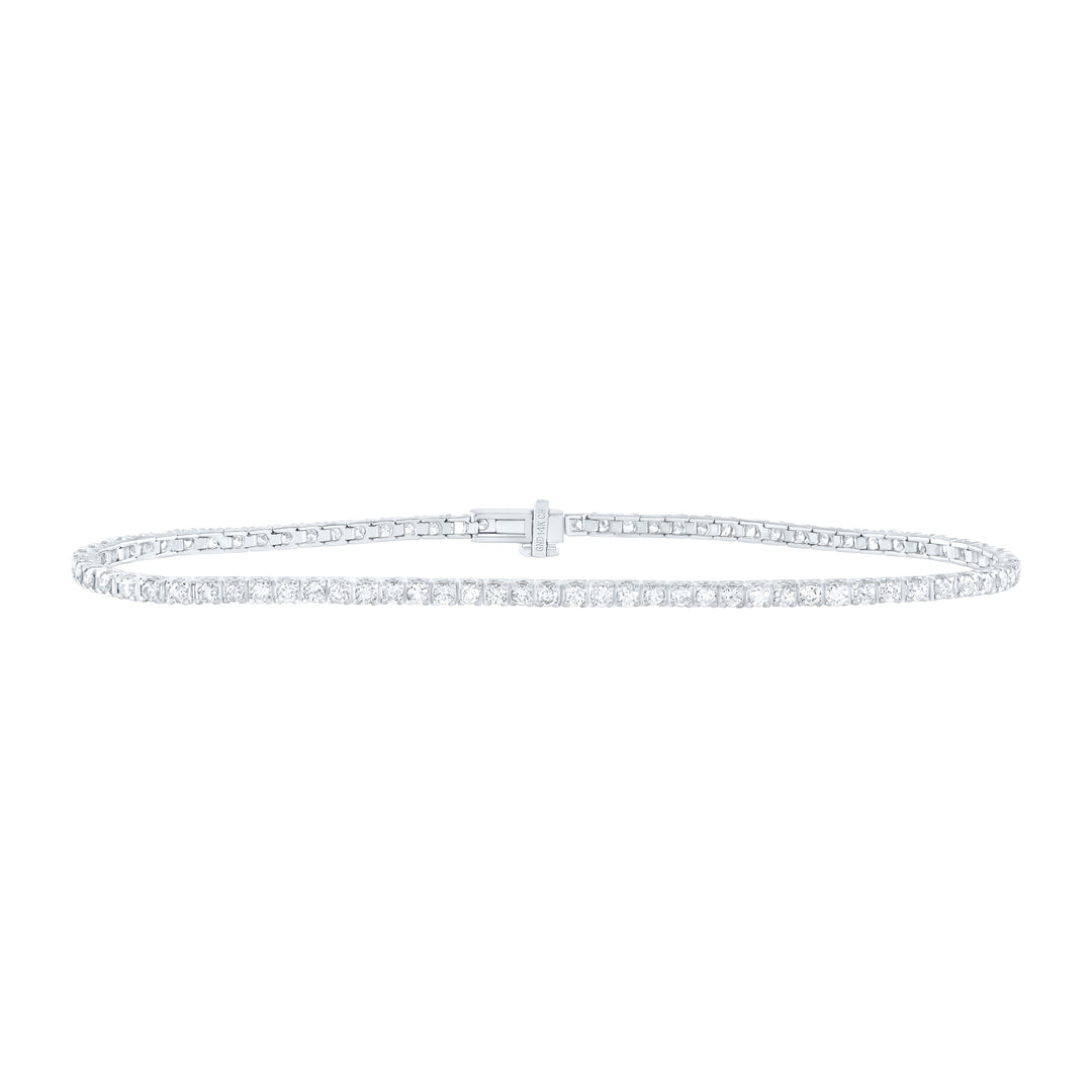 14kt White Gold Diamond Tennis Bracelet 1-3/4 ctw
