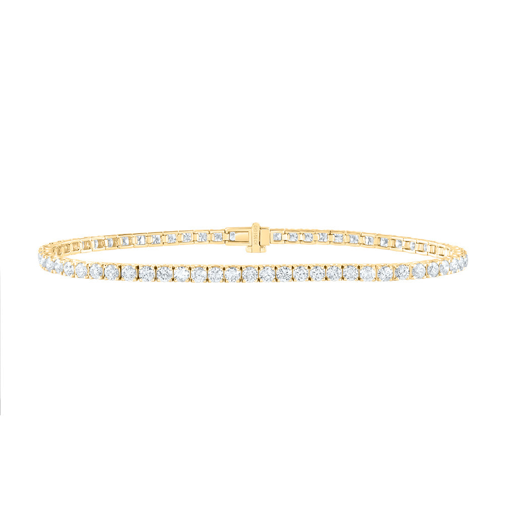 14kt Yellow Gold Diamond Tennis Bracelet 3-1/3 ctw