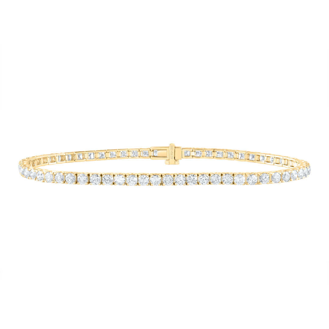 14kt Yellow Gold Diamond Tennis Bracelet 4 ctw