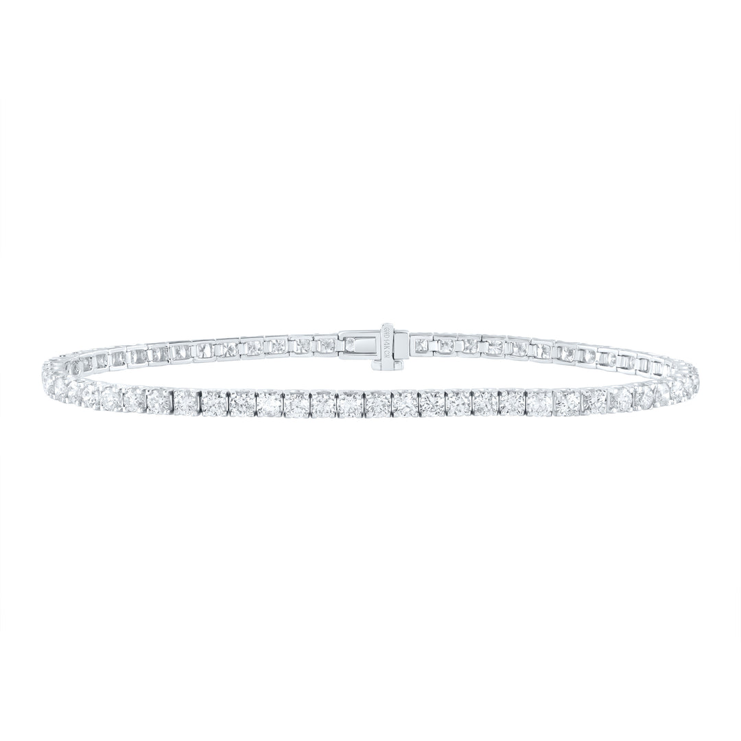 14kt White Gold Diamond Tennis Bracelet 4 ctw