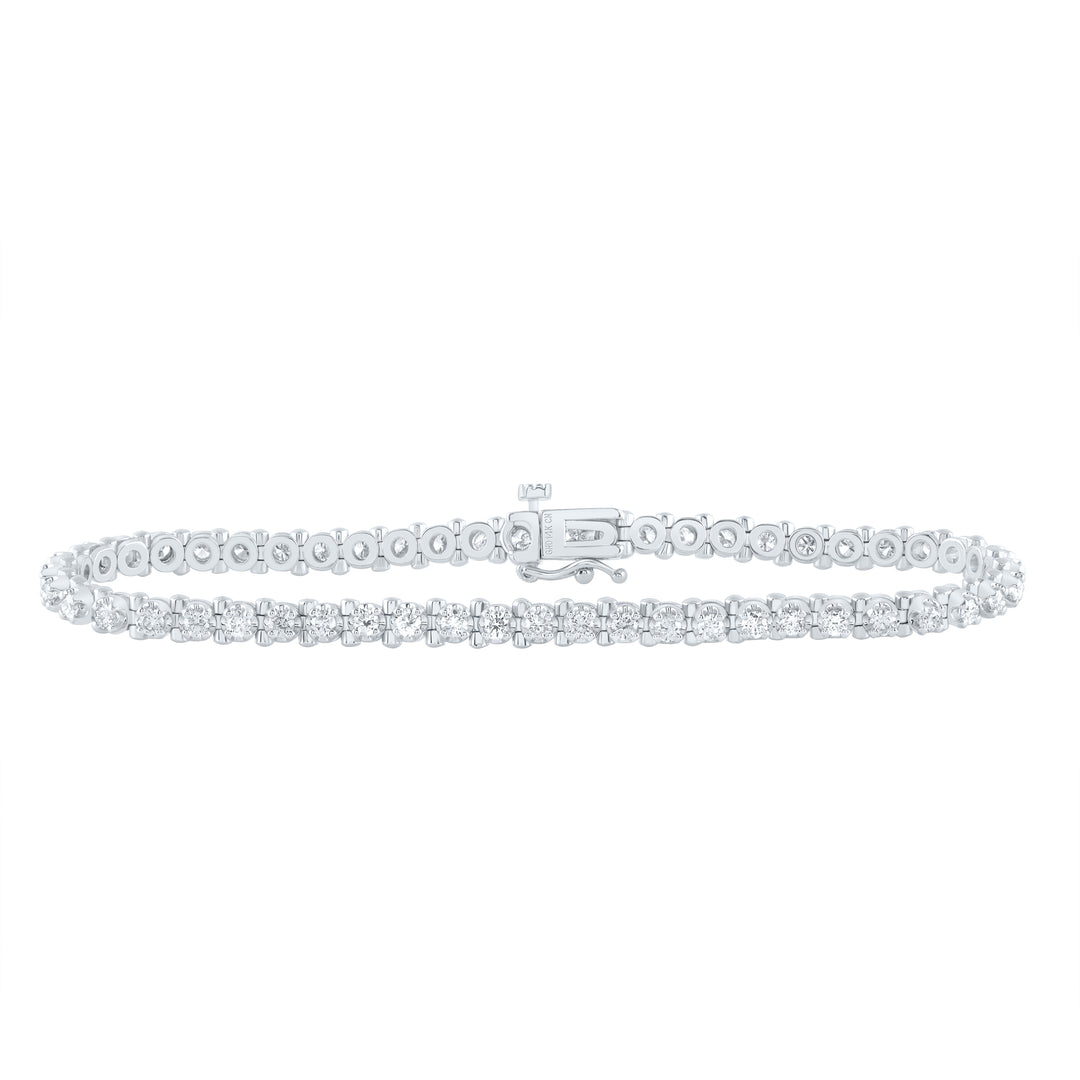 14kt White Gold Diamond Tennis Bracelet 2-1/5 ctw