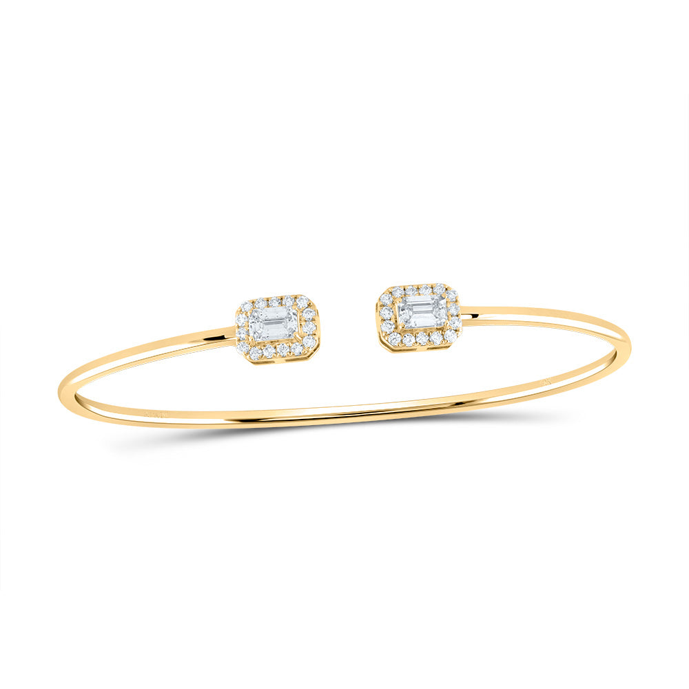 14kt Yellow Gold F-H Diamond Bangle 7/8 ctw