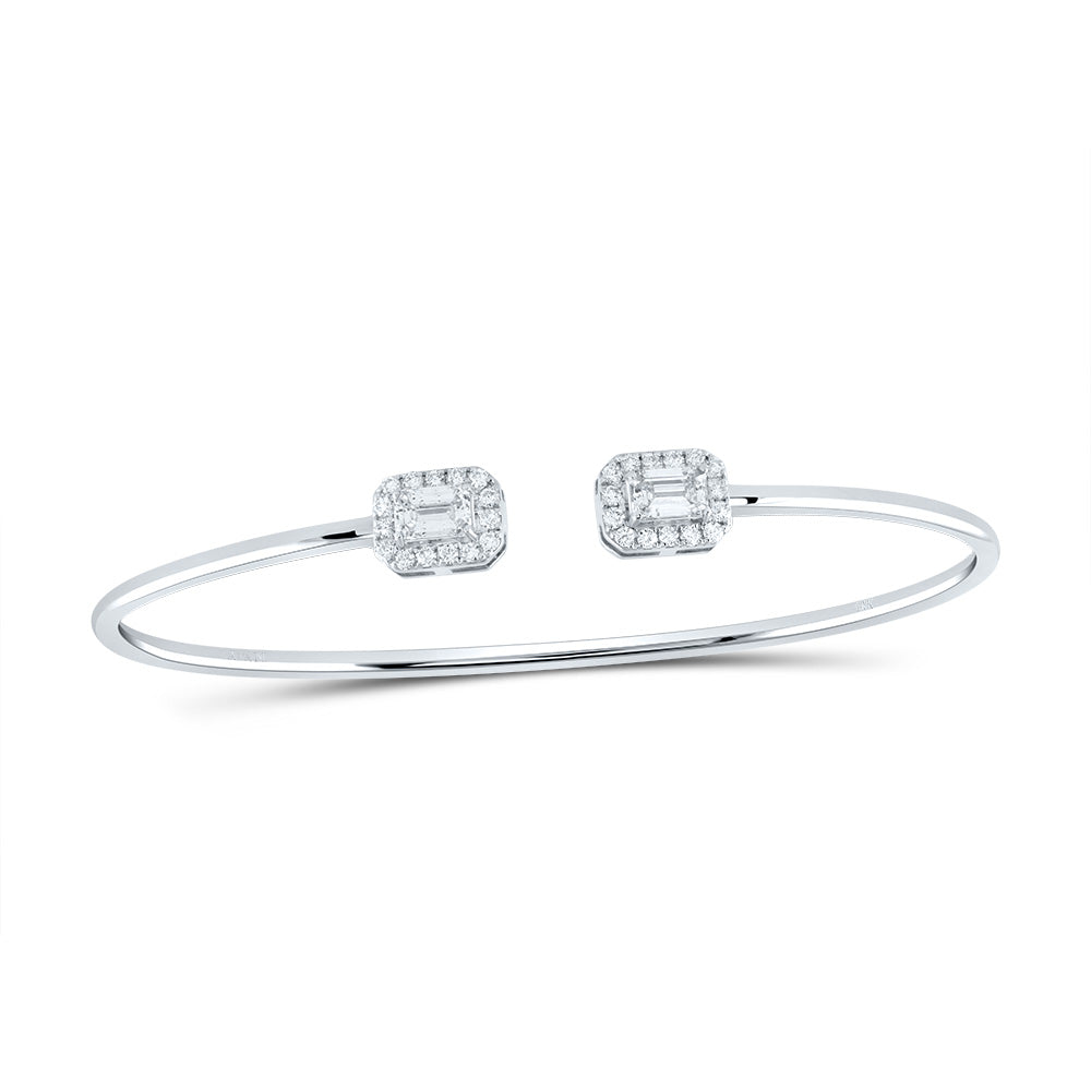 14kt Gold Diamond Bangle 7/8 ctw
