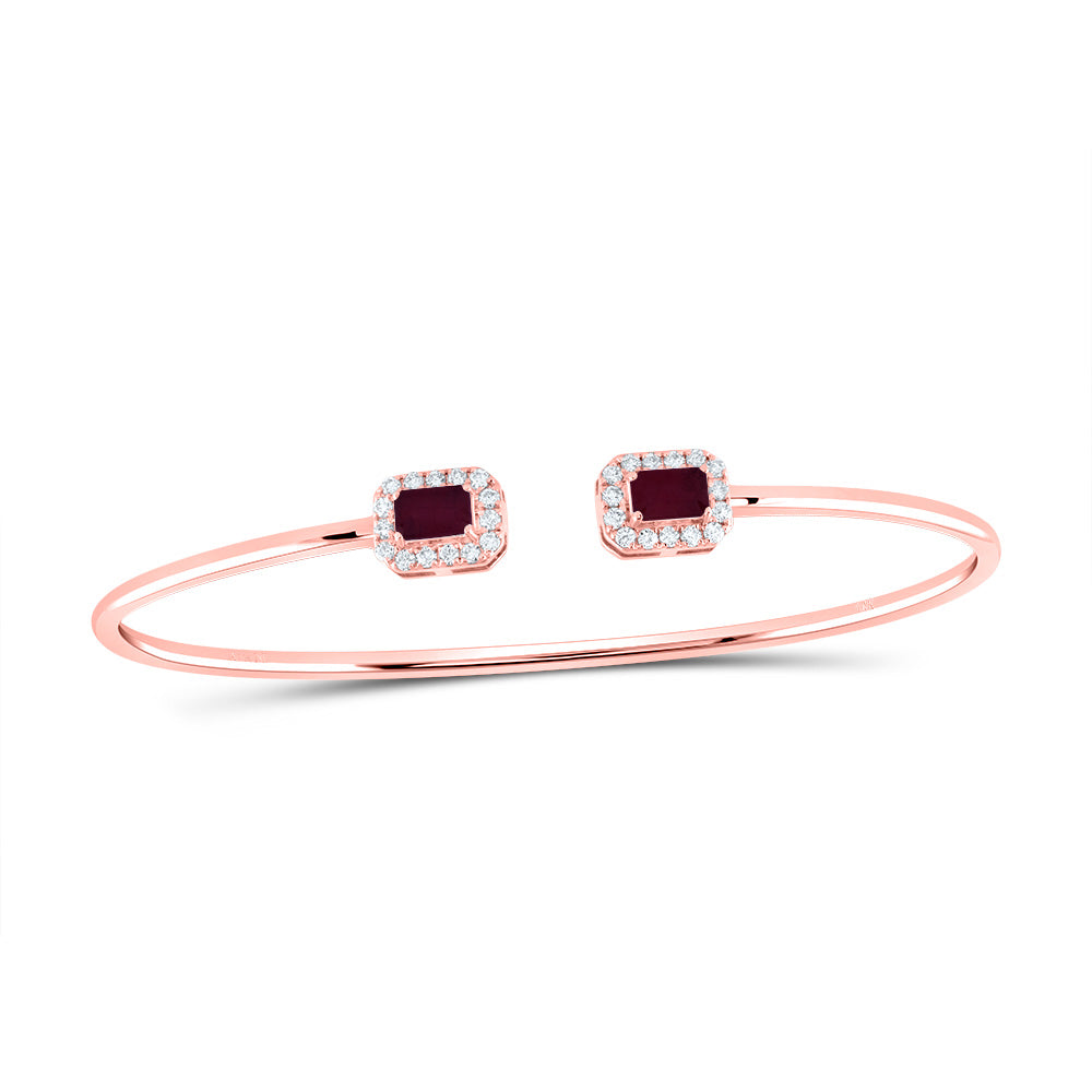 14kt Rose Gold F-H Diamond Bangle 1/4 ctw