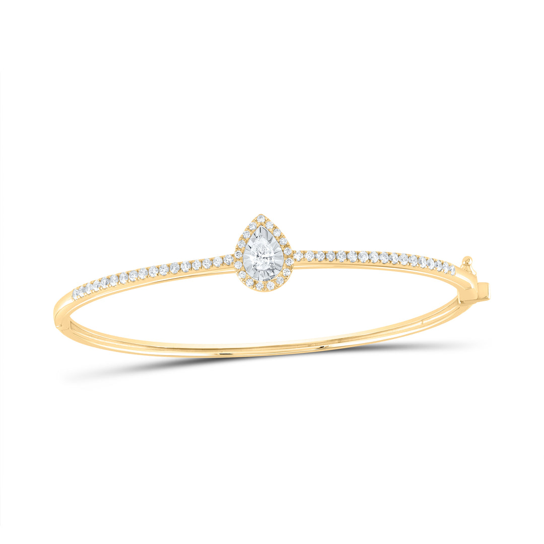 14kt Gold Diamond Bangle 5/8 ctw