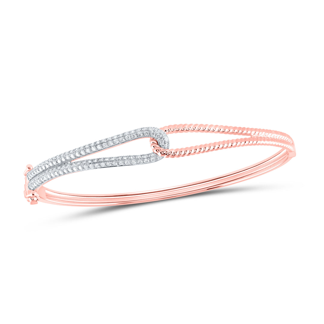 14kt Rose Gold F-H Diamond Bangle 3/4 ctw