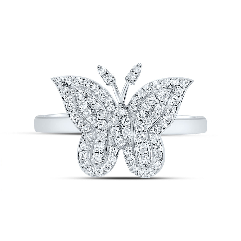 1/4CTW-DIA NK FASHION BUTTERFLY RING