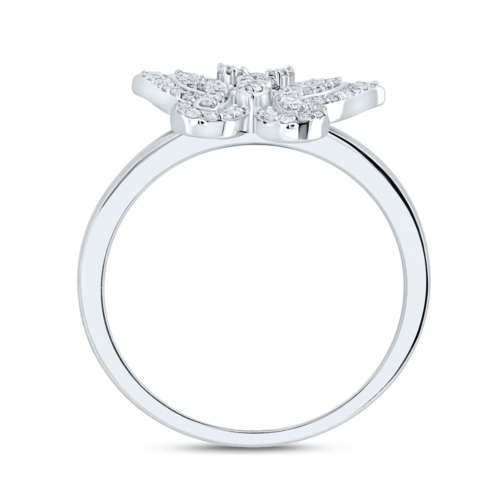 1/4CTW-DIA NK FASHION BUTTERFLY RING