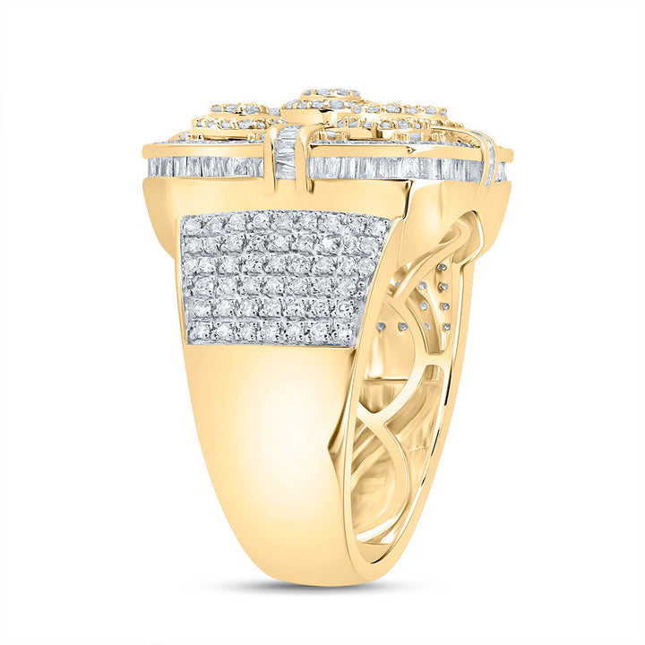 1 3/4CTW-DIA NK SQUARE MENS RING