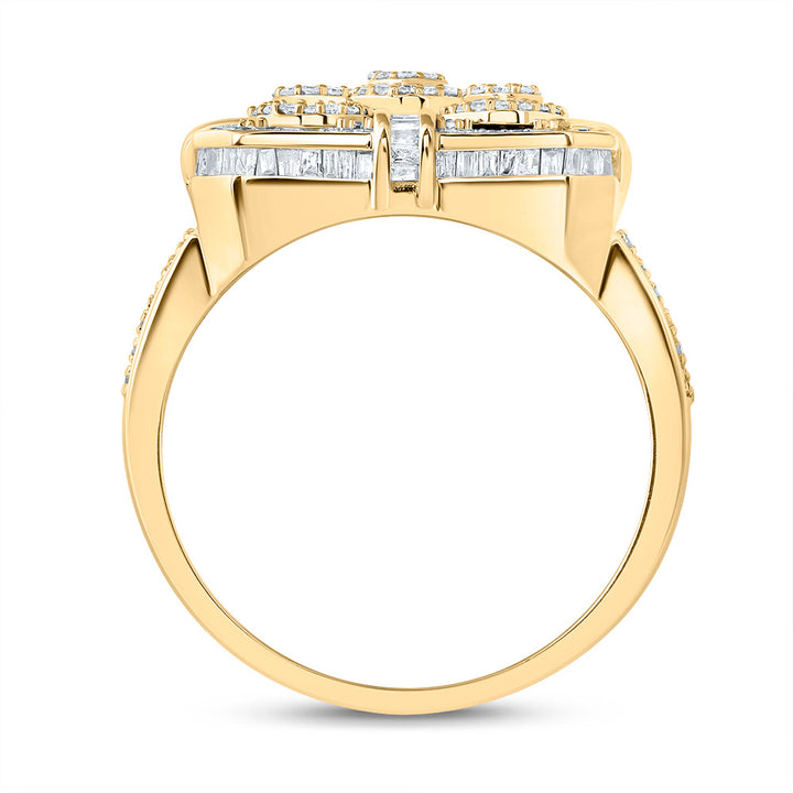 1 3/4CTW-DIA NK SQUARE MENS RING