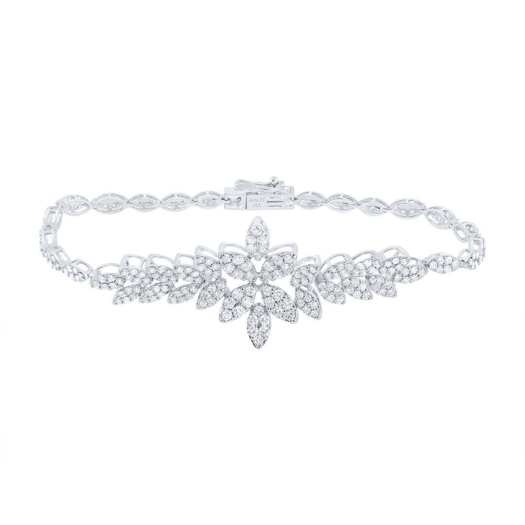 14kt Gold Diamond Bracelet 2-3/8 ctw