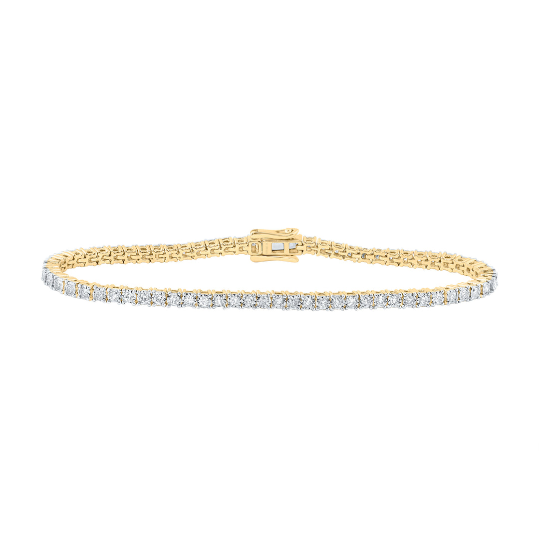 10kt Yellow Gold Diamond Tennis Bracelet 1-1/2 ctw