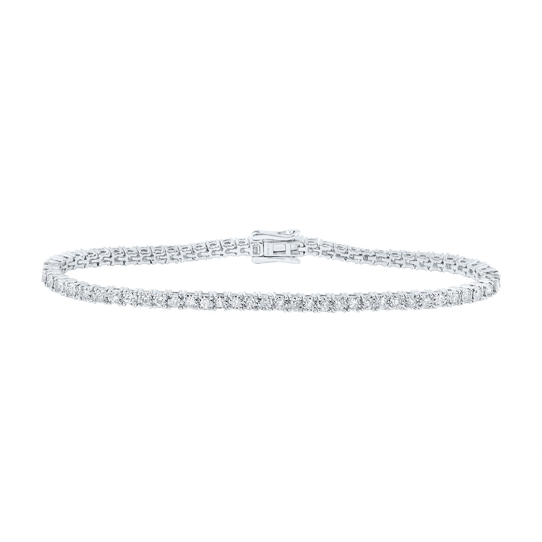 10kt White Gold Diamond Tennis Bracelet 1-1/2 ctw