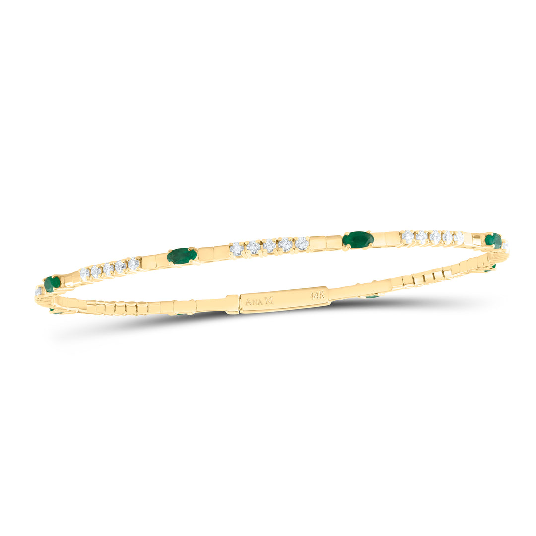 14kt Yellow Gold F-H Diamond Bangle 3/4 ctw