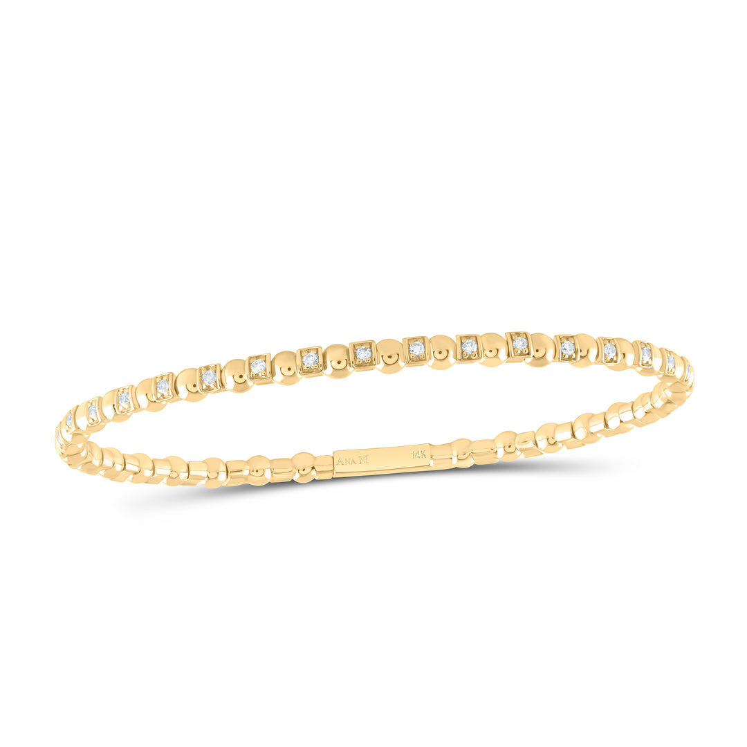 14kt Yellow Gold F-H Diamond Bangle 1/4 ctw
