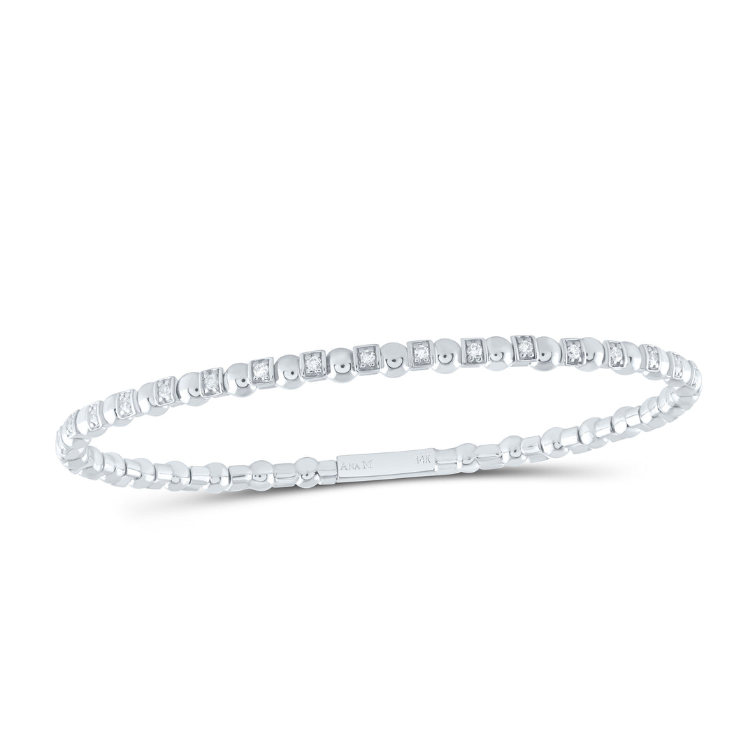 14kt White Gold F-H Diamond Bangle 1/4 ctw