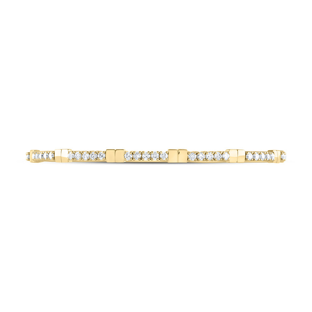 14kt Yellow Gold F-H Diamond Bangle 1-3/8 ctw - view 2