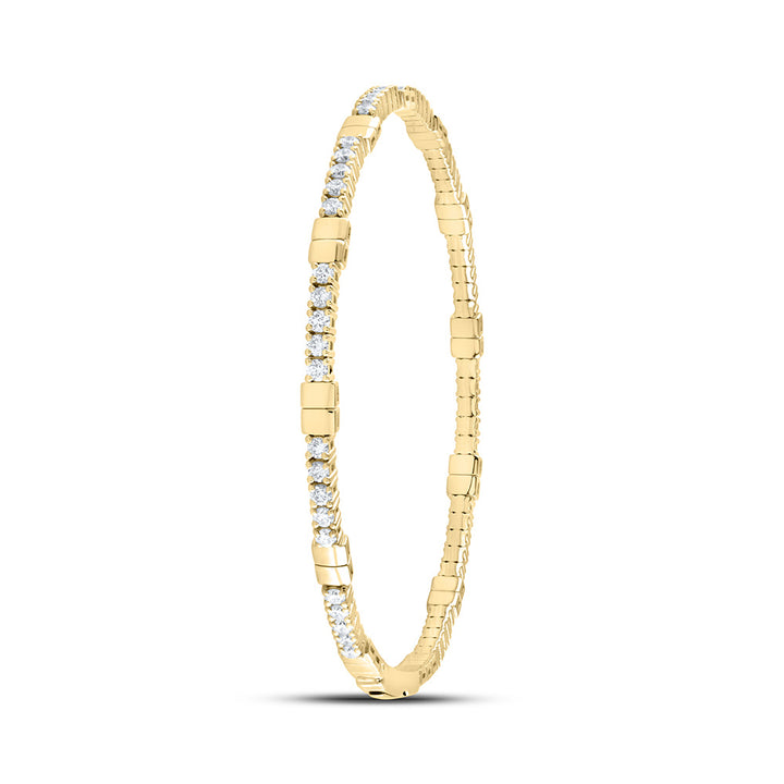 14kt Yellow Gold F-H Diamond Bangle 1-3/8 ctw - view 3
