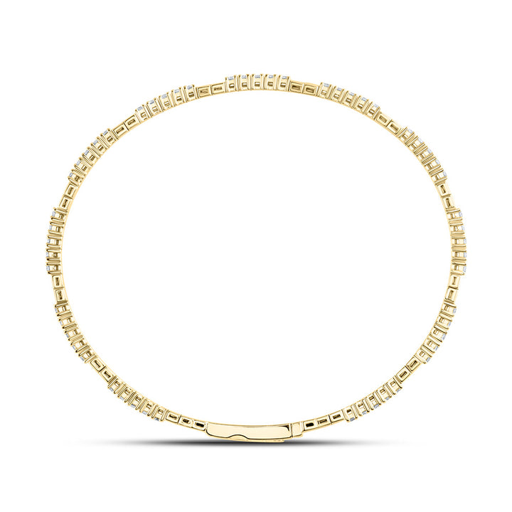 14kt Yellow Gold F-H Diamond Bangle 1-3/8 ctw - view 4