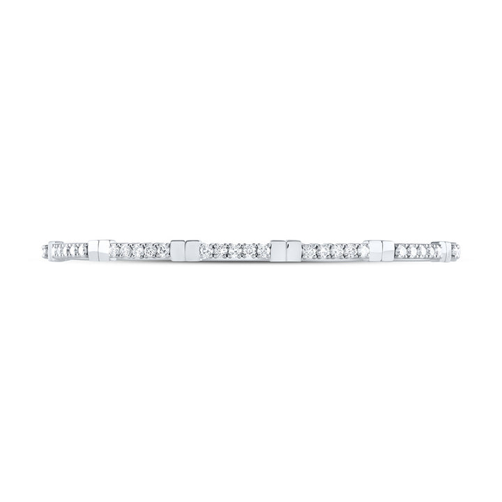 14kt White Gold F-H Diamond Bangle 1-1/3 ctw - view 2