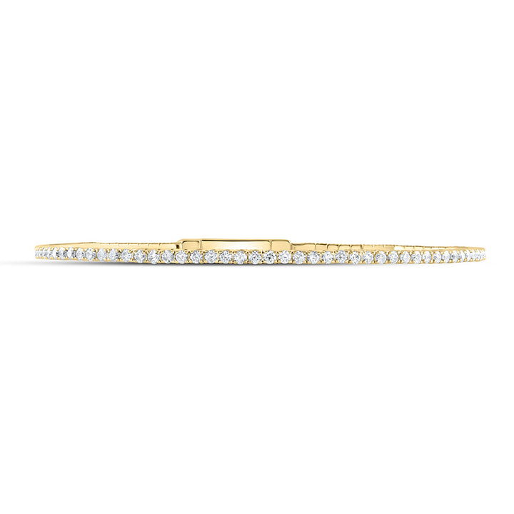 14kt Yellow Gold F-H Diamond Bangle 1-5/8 ctw - view 2