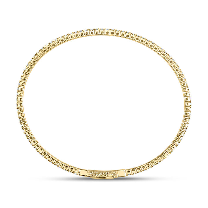 14kt Yellow Gold F-H Diamond Bangle 1-5/8 ctw - view 4