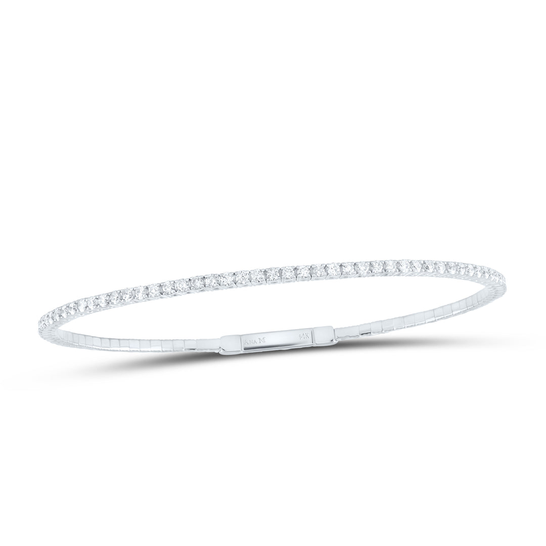 14kt White Gold F-H Diamond Bangle 1-5/8 ctw