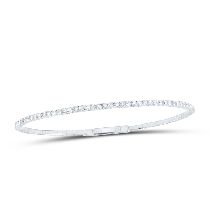 14kt White Gold F-H Diamond Bangle 1-5/8 ctw