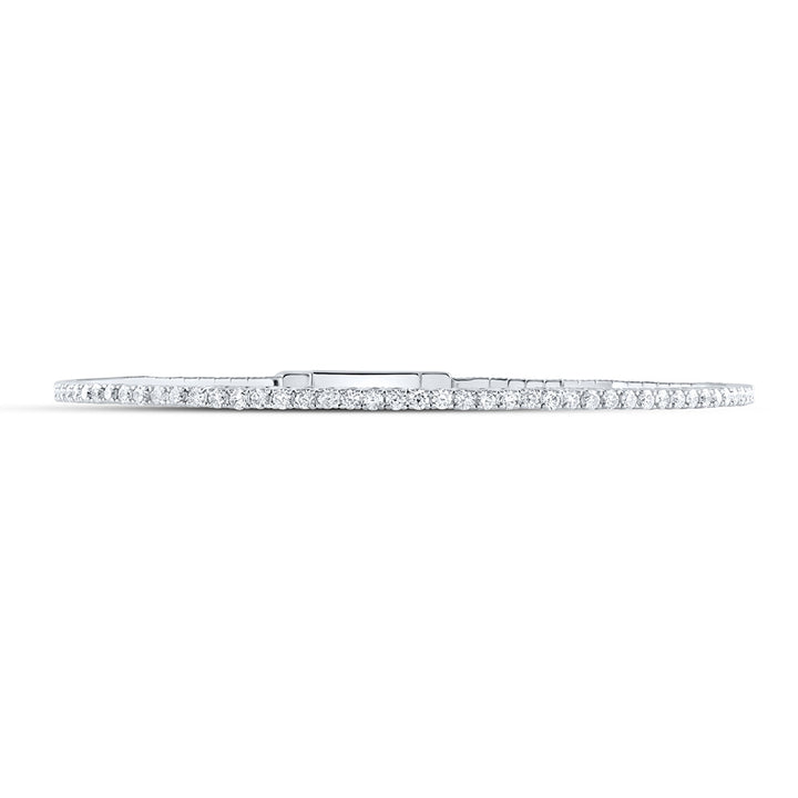 14kt White Gold F-H Diamond Bangle 1-5/8 ctw - view 2