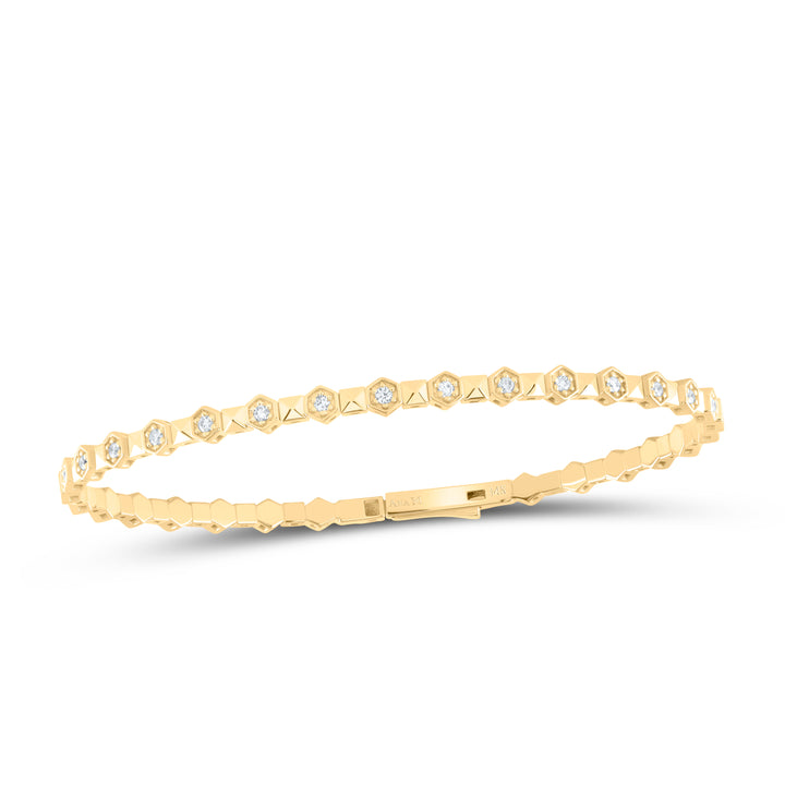 14kt Yellow Gold F-H Diamond Bangle 3/8 ctw