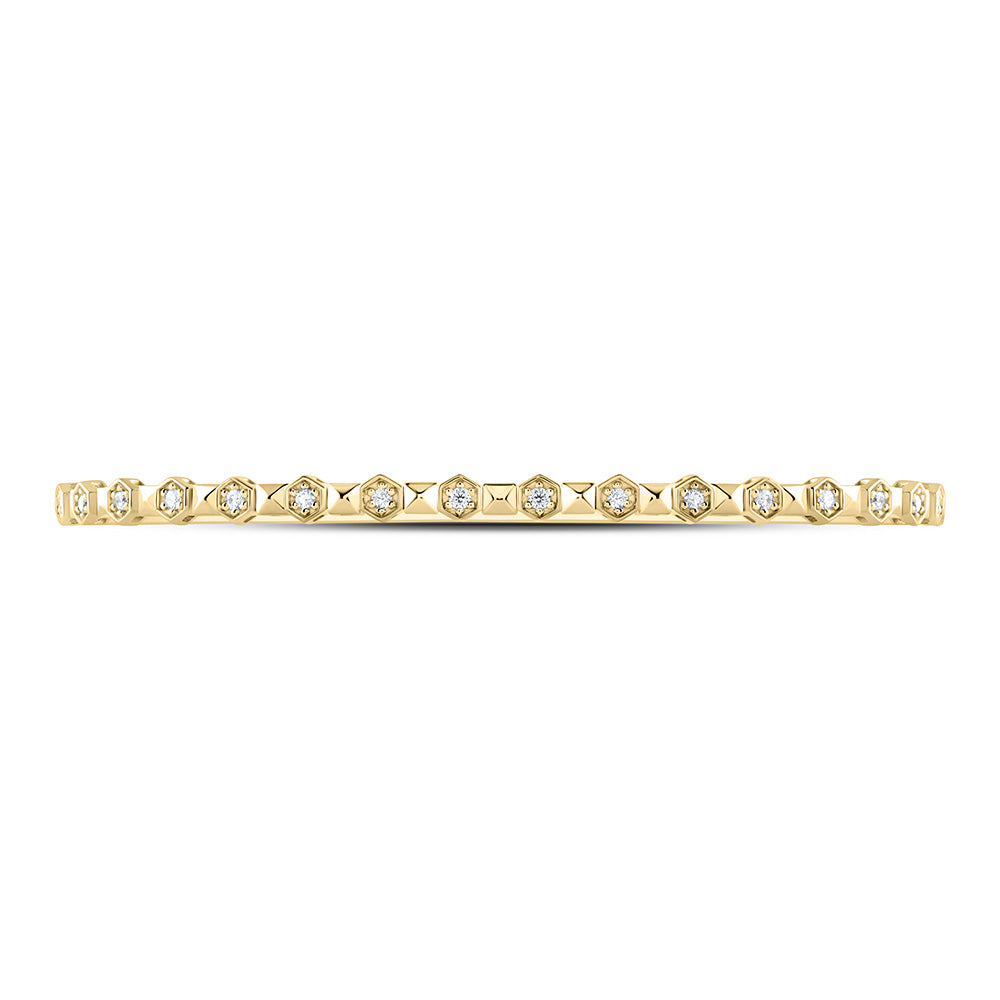 14kt Yellow Gold F-H Diamond Bangle 3/8 ctw - view 2