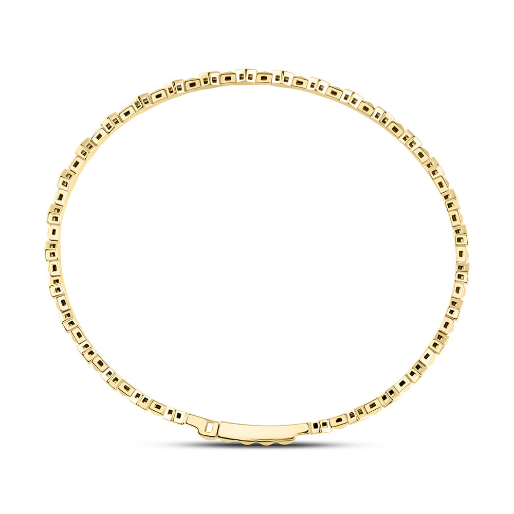 14kt Yellow Gold F-H Diamond Bangle 3/8 ctw - view 4