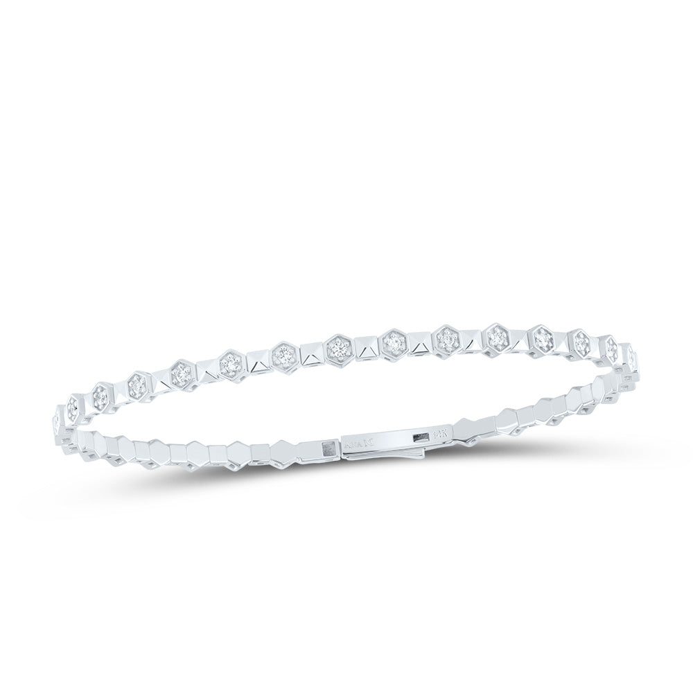 14kt White Gold F-H Diamond Bangle 3/8 ctw