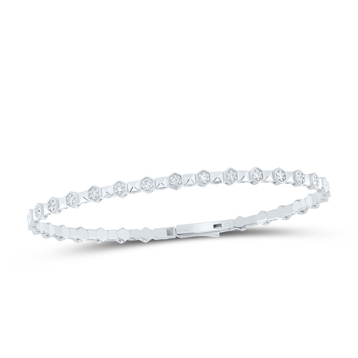 14kt White Gold F-H Diamond Bangle 3/8 ctw