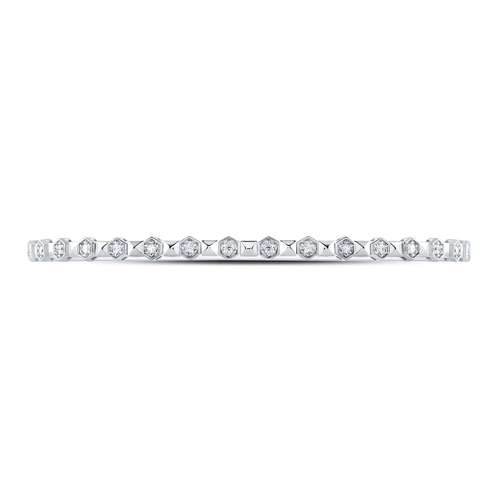 14kt White Gold F-H Diamond Bangle 3/8 ctw - view 2